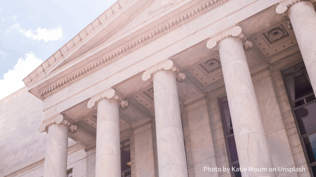 photo of a government building with columns