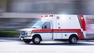 ambulance driving quickly